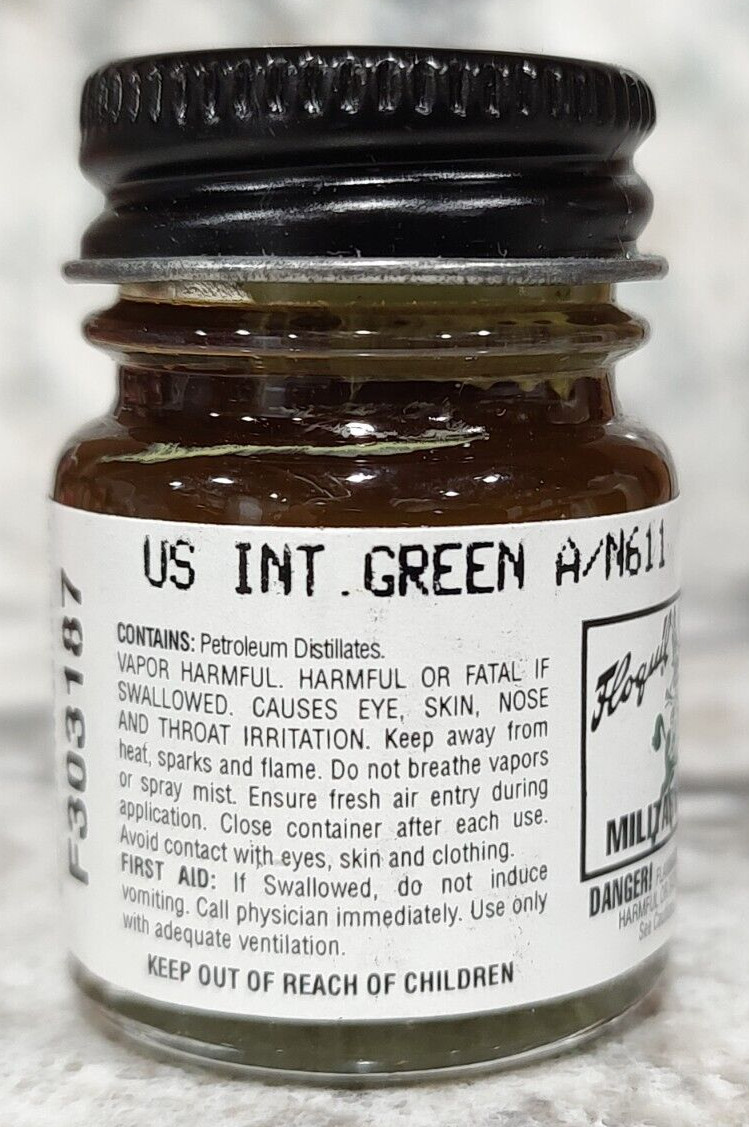FLOQUIL ENAMEL MODEL HOBBY PAINT – MILITARY COLORS .5 oz – US INTERIOR GREEN
