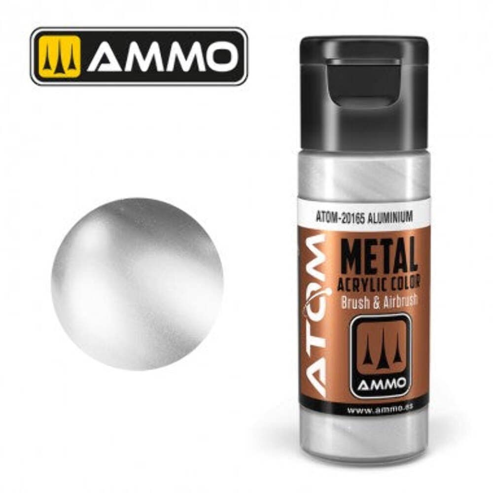 AMMO by Mig 20165 ATOM Acrylic Metallic – Aluminum