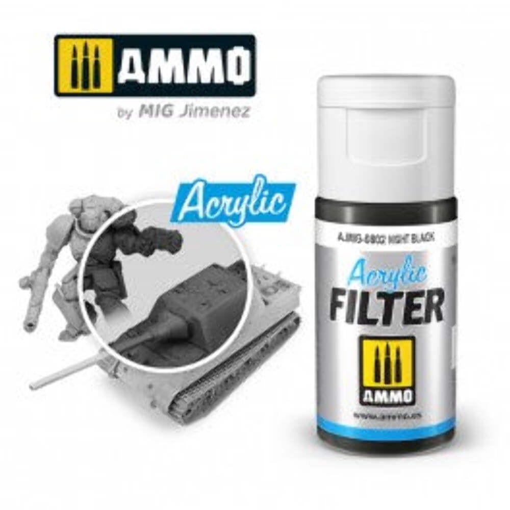 AMMO by Mig 0802 Acrylic Filter – Night Black