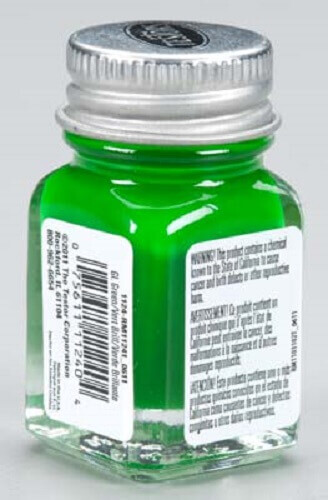 Testors 1/4 oz Green Enamel Model Paint 1124TT