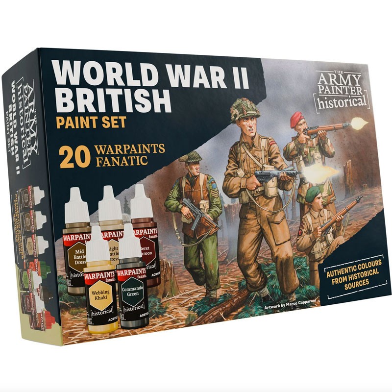 Army Painter #TAP-WP8084 Warpaints Fanatic: Historical WW2 British Paint Set