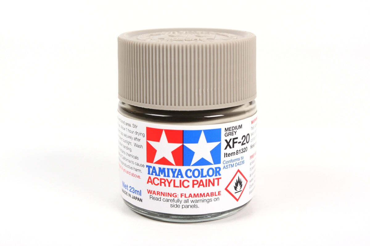 Tamiya 81320 XF-20 Medium Gray Acrylic Paint 23ml TAM81320 – US