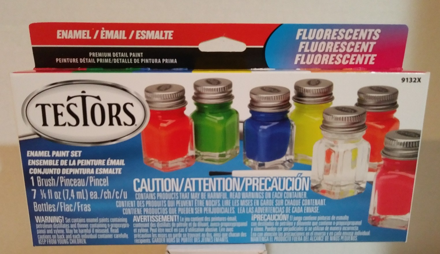Testors 9132X, Fluorescent enamel paint set.