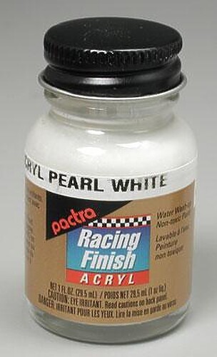 Pactra R/C Acrylic Pearl White 1 oz – Hobby and Model Acrylic Paint – #rc5201