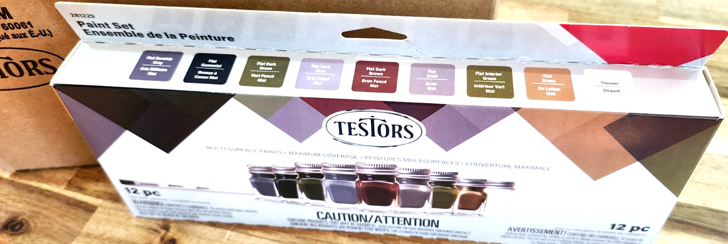 Testors Enamel Paint Set 281229 Military Flat colors Hobby Model New and Fresh