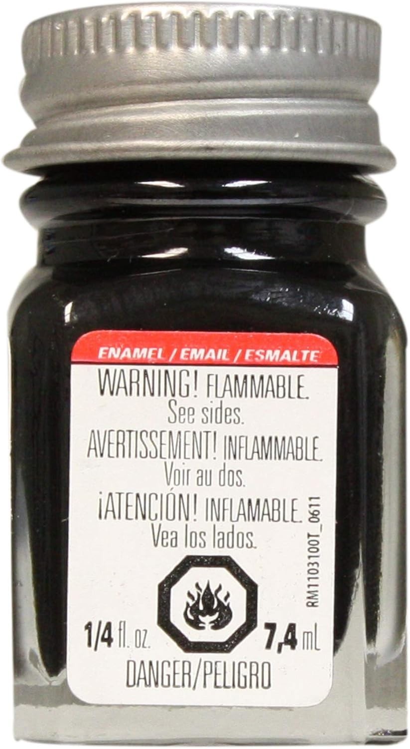 Artisan’s Choice: 0.25 Oz Semi-Gloss Black Enamel Paint for Creative Projects