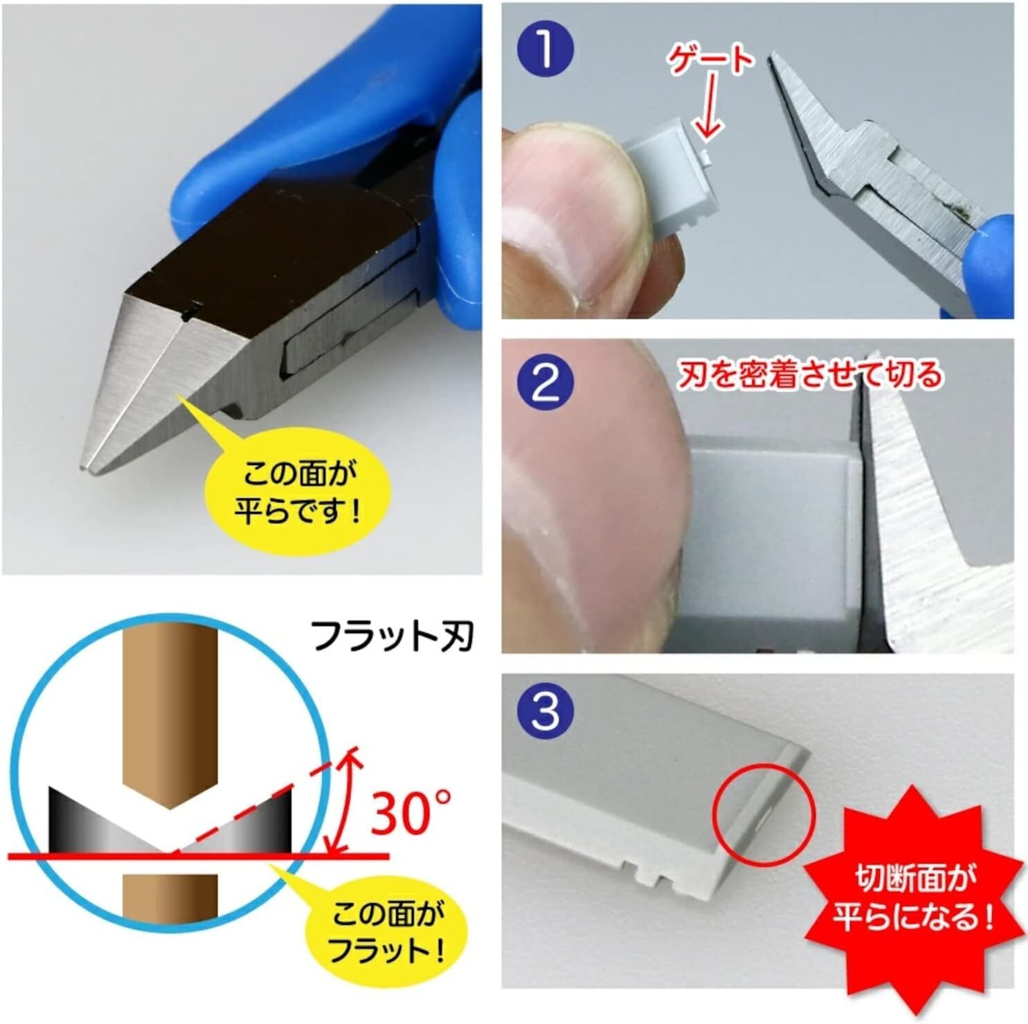 GodHand Craft Grip Series Tapered Plastic Nippers GH-CPN-120-S Hobby Tool B
