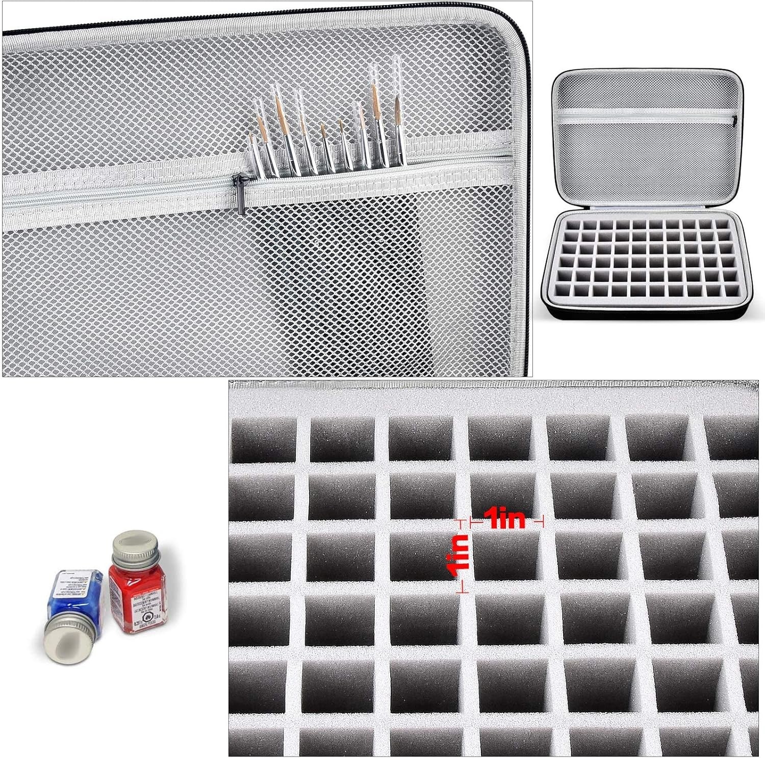 Model Paint Storage Case Compatible With Testors Acrylic Set, Paints Organizer