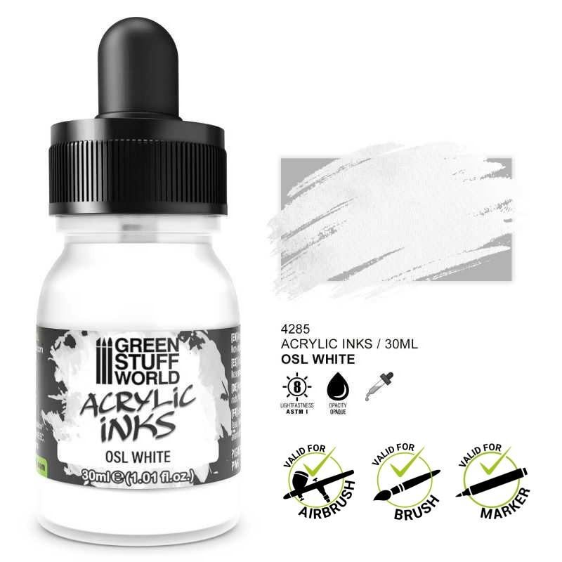 Green Stuff World: OSL WHITE – Acrylic Ink Opaque – 30ml