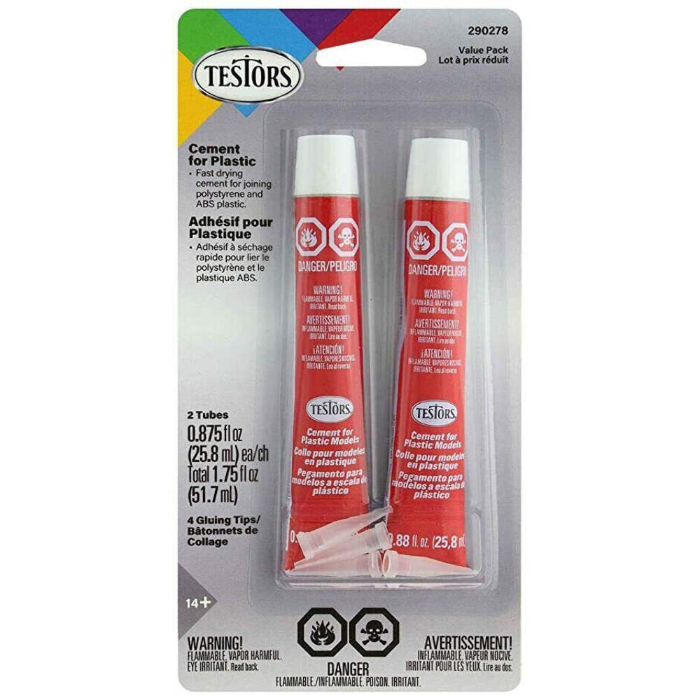 Testors Cement for Plastics 2 Pack