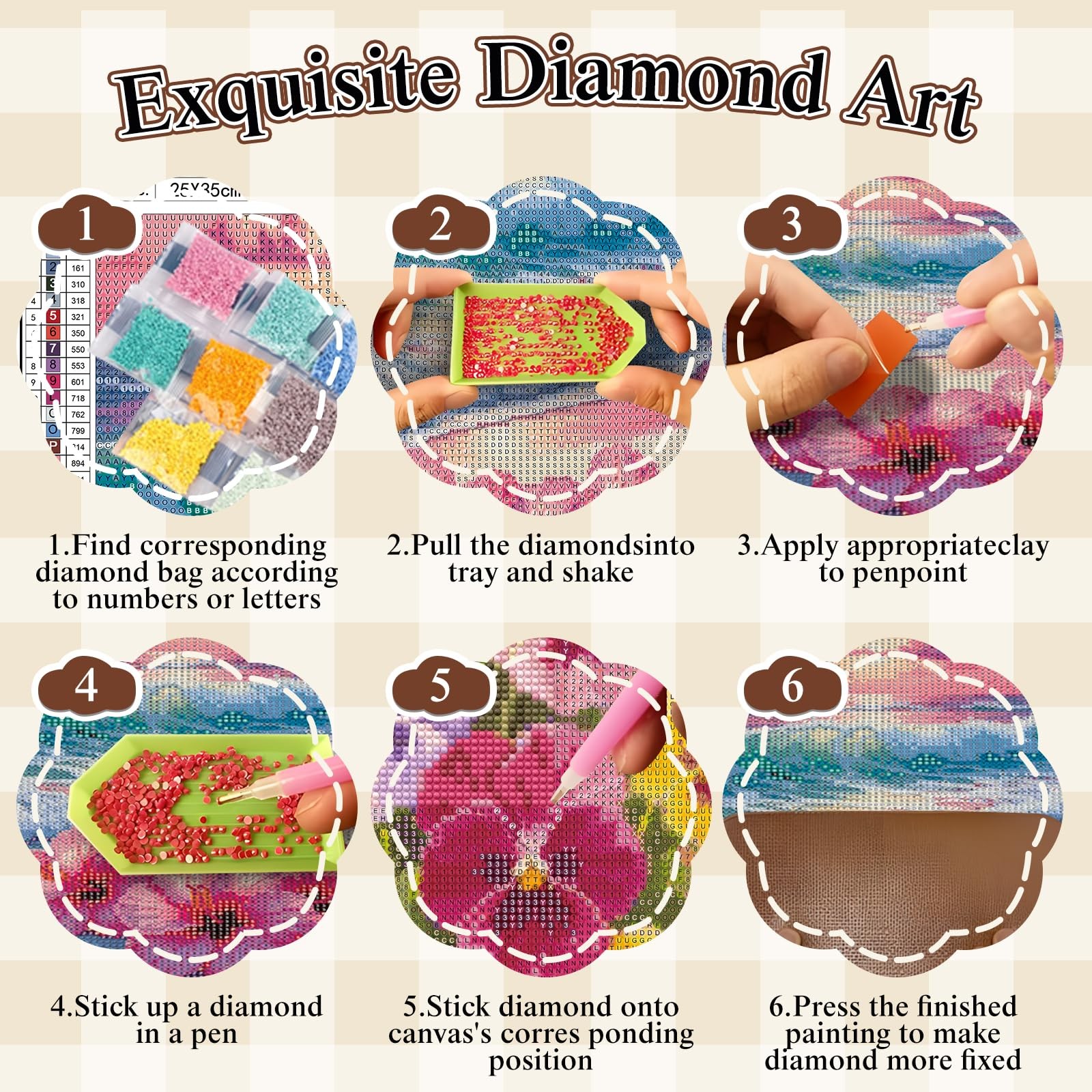 Beach 5D Diamond Painting Kit for Adults, Ocean Scene Diamond Art Kits | Full