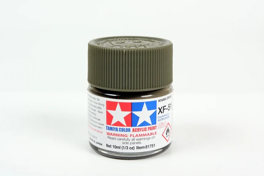 Tamiya Acrylic 10ml Mini 81751 XF-51 Khaki Drab