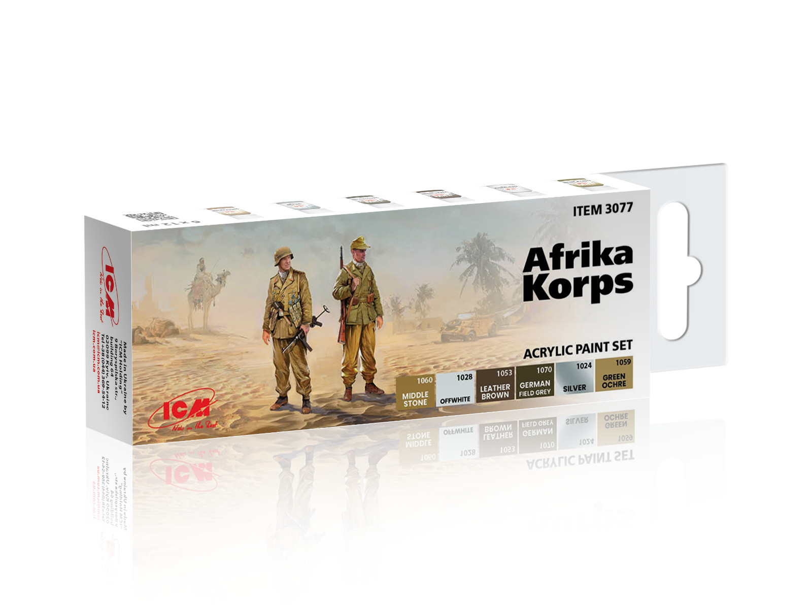 ICM 3077 – Acrylic paint set for Afrika Korps