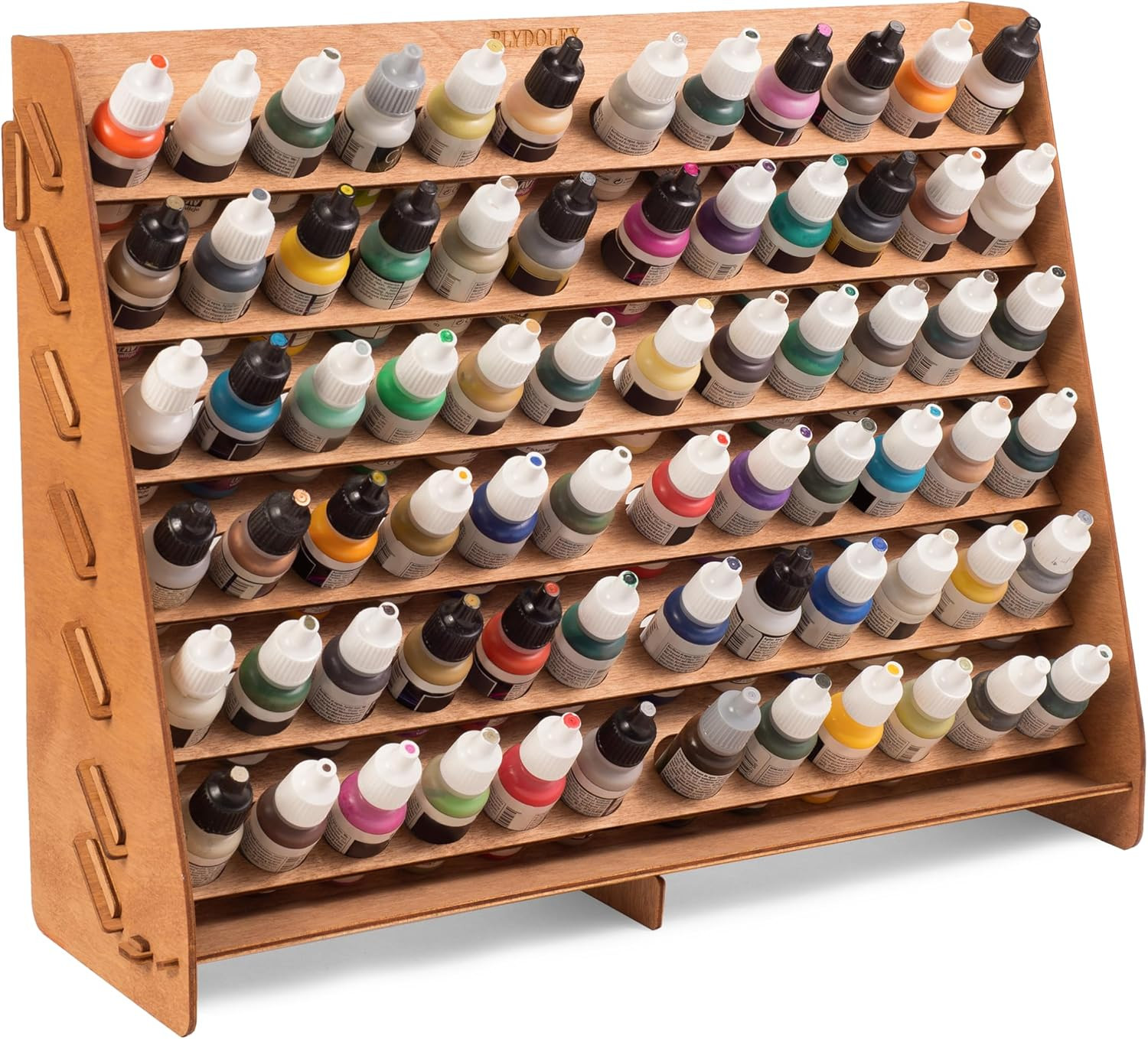 Vallejo Paint Rack Organizer with 72 Holes for Miniature Paint Set – Wall-Mounte