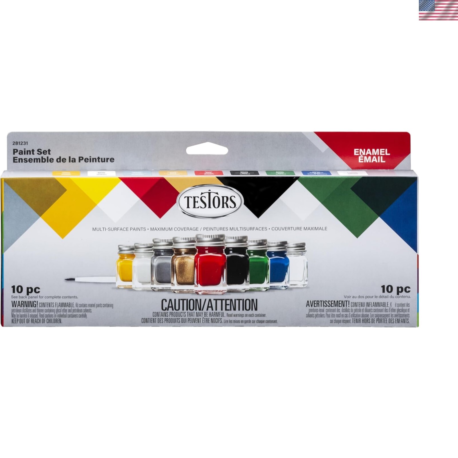 Iconic Glass Bottle Enamel Paint Set with Durable Colors and Airbrushing Option