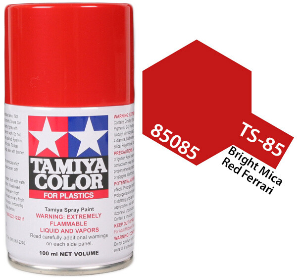Tamiya 85085 TS-85 Bright Mica Red Ferrari Lacquer Spray Paint 100ml – US
