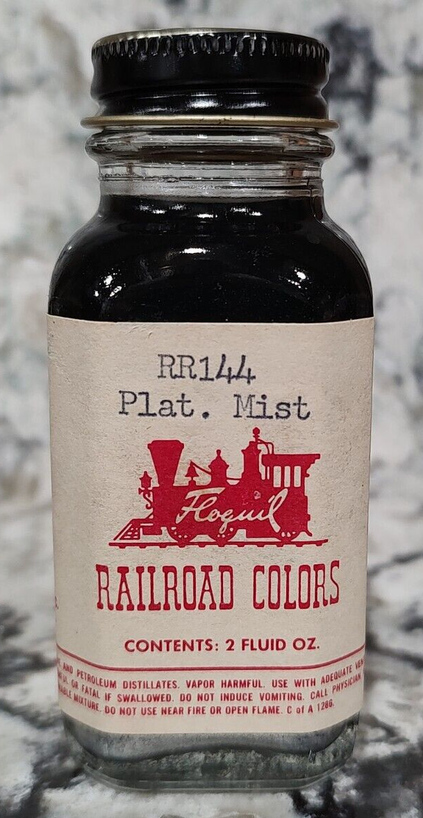 FLOQUIL RAILROAD COLORS PAINT – 2 oz OUNCE – RR144 PLATINUM MIST – FROM 1970!