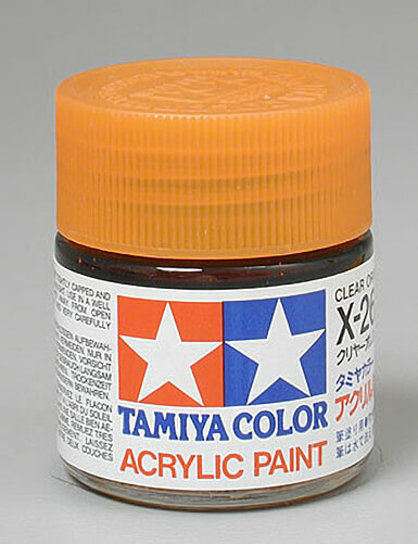 Tamiya Acrylic X-26 Clear Orange 3/4 oz Paint Jar 81026