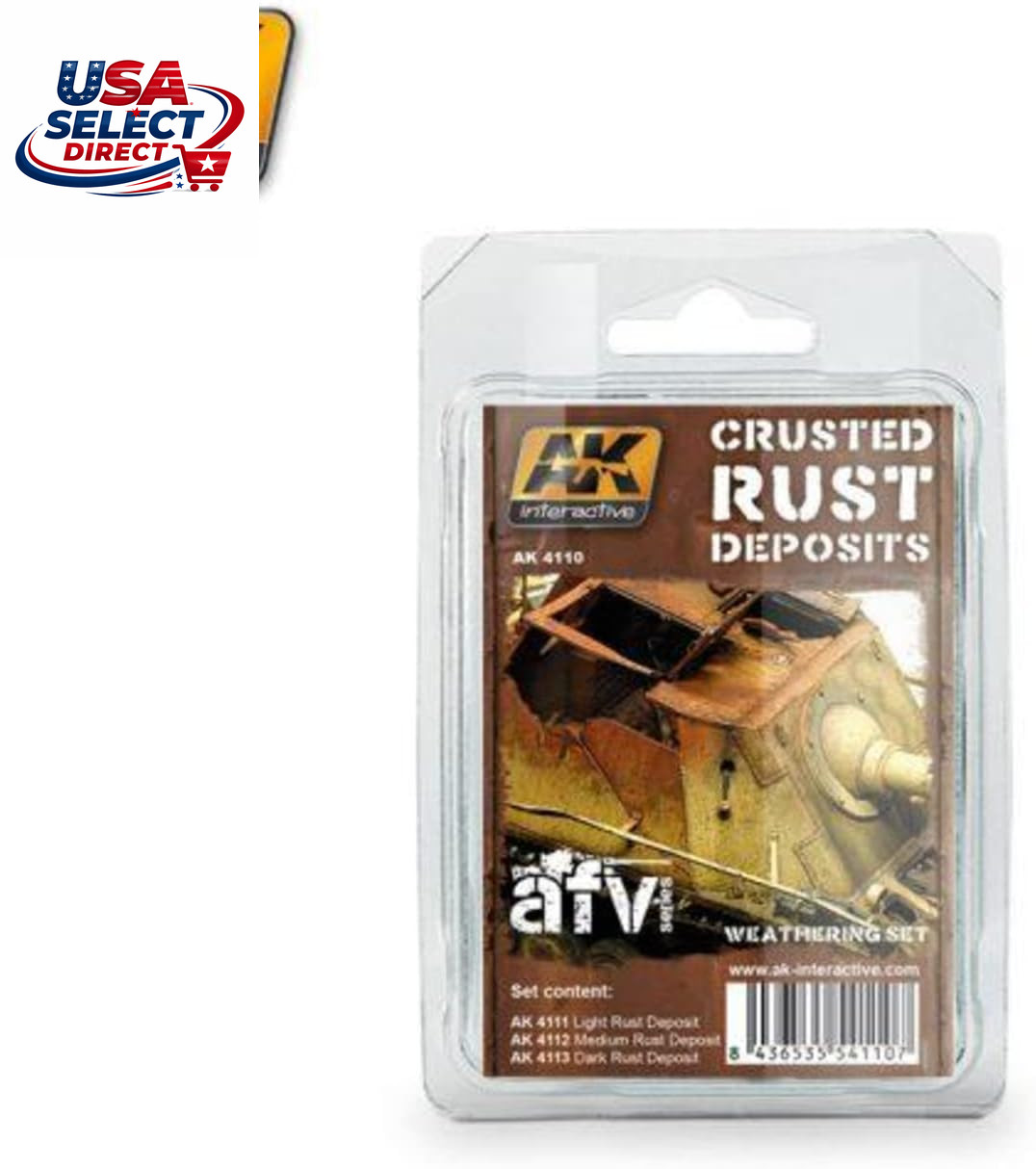 Crusted Rust Deposits Weathering Enamel Paint Set