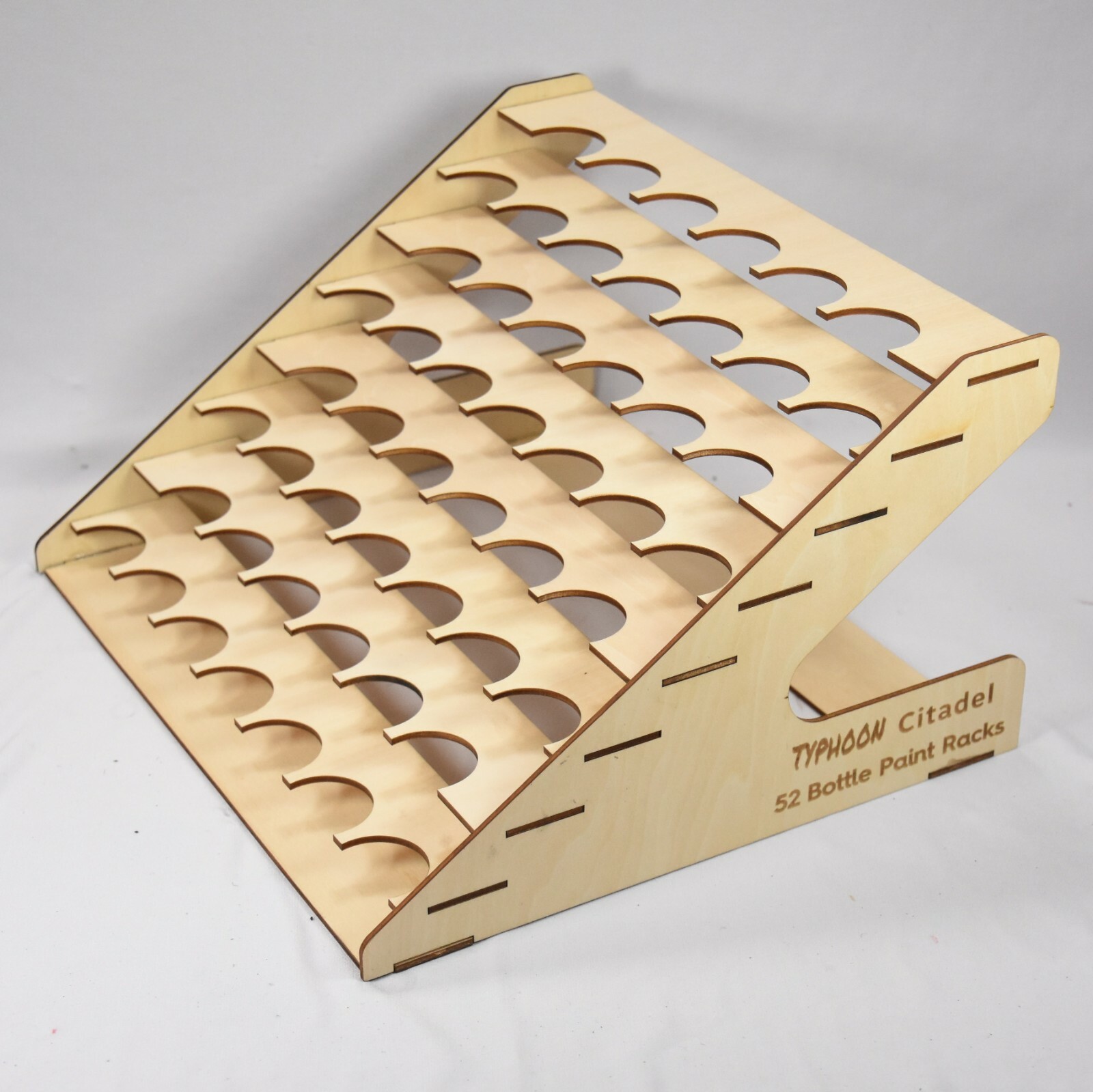 52 BOTTLE CITADEL PAINT RACK USA TYPHOON© HOBBY MINIATURE STORAGE WOODEN