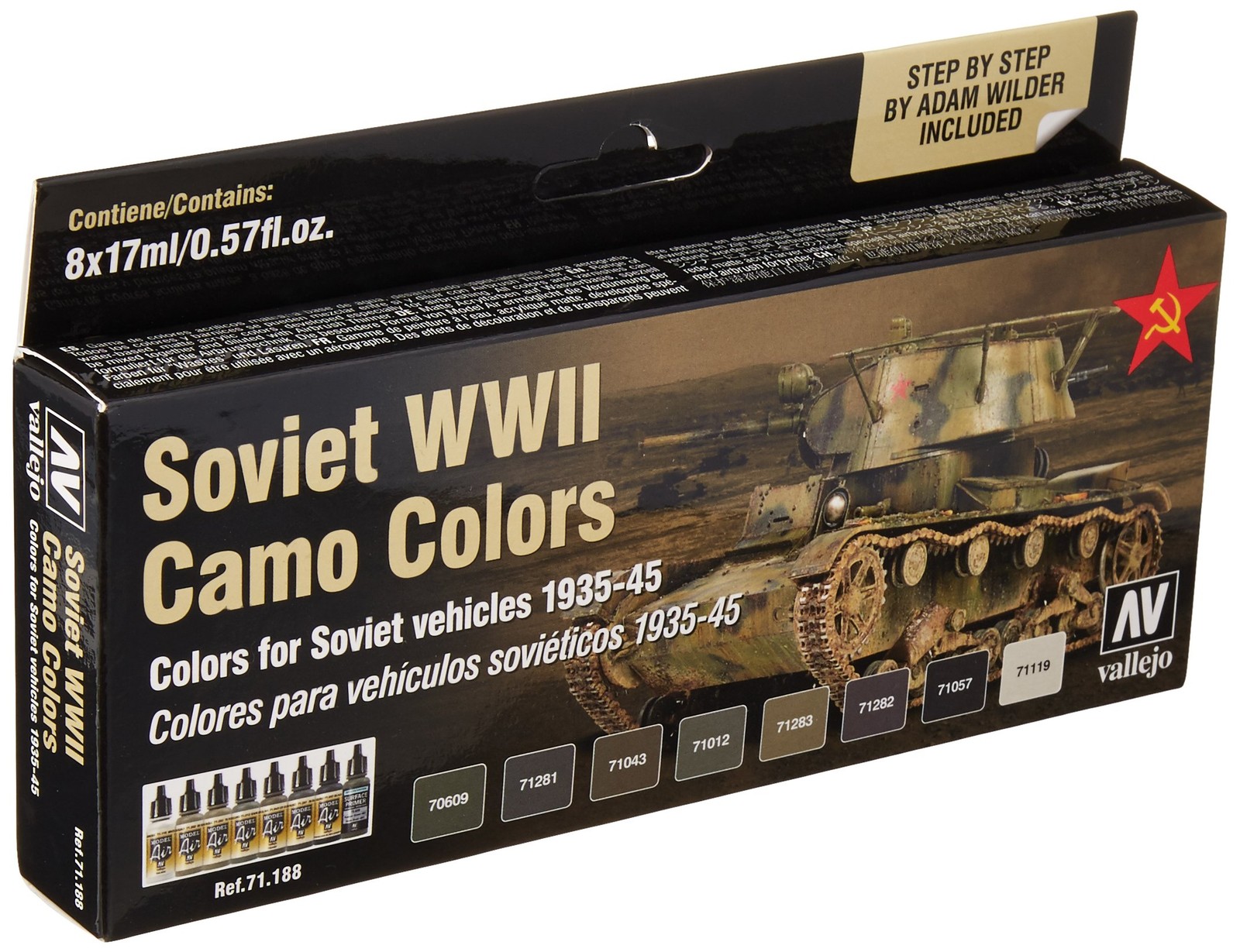 Soviet WWII Camo Colors Acrylic Paint Set | Model Air | AFV Color Series Kit for