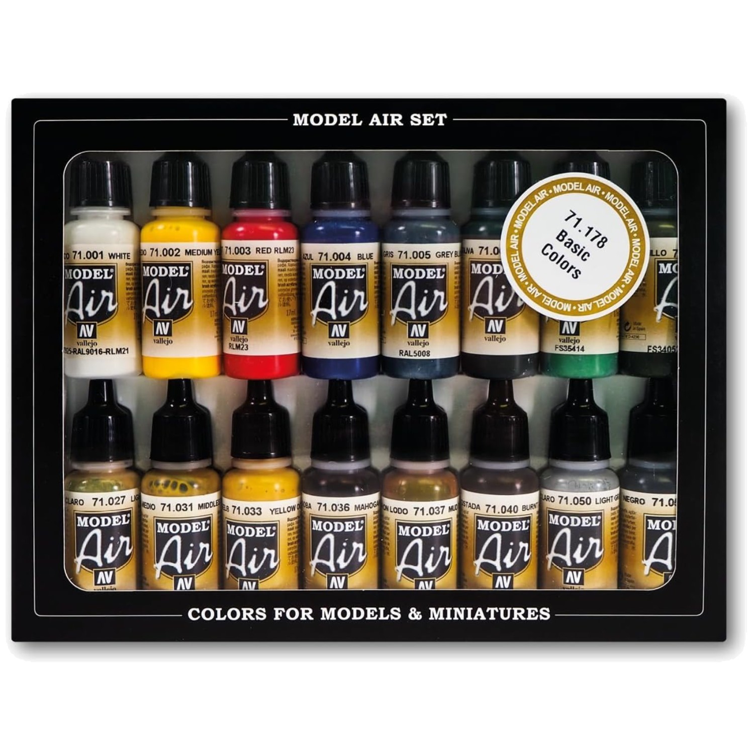 Acrylic Airbrush Paint Set – Model Air 17ml x 16