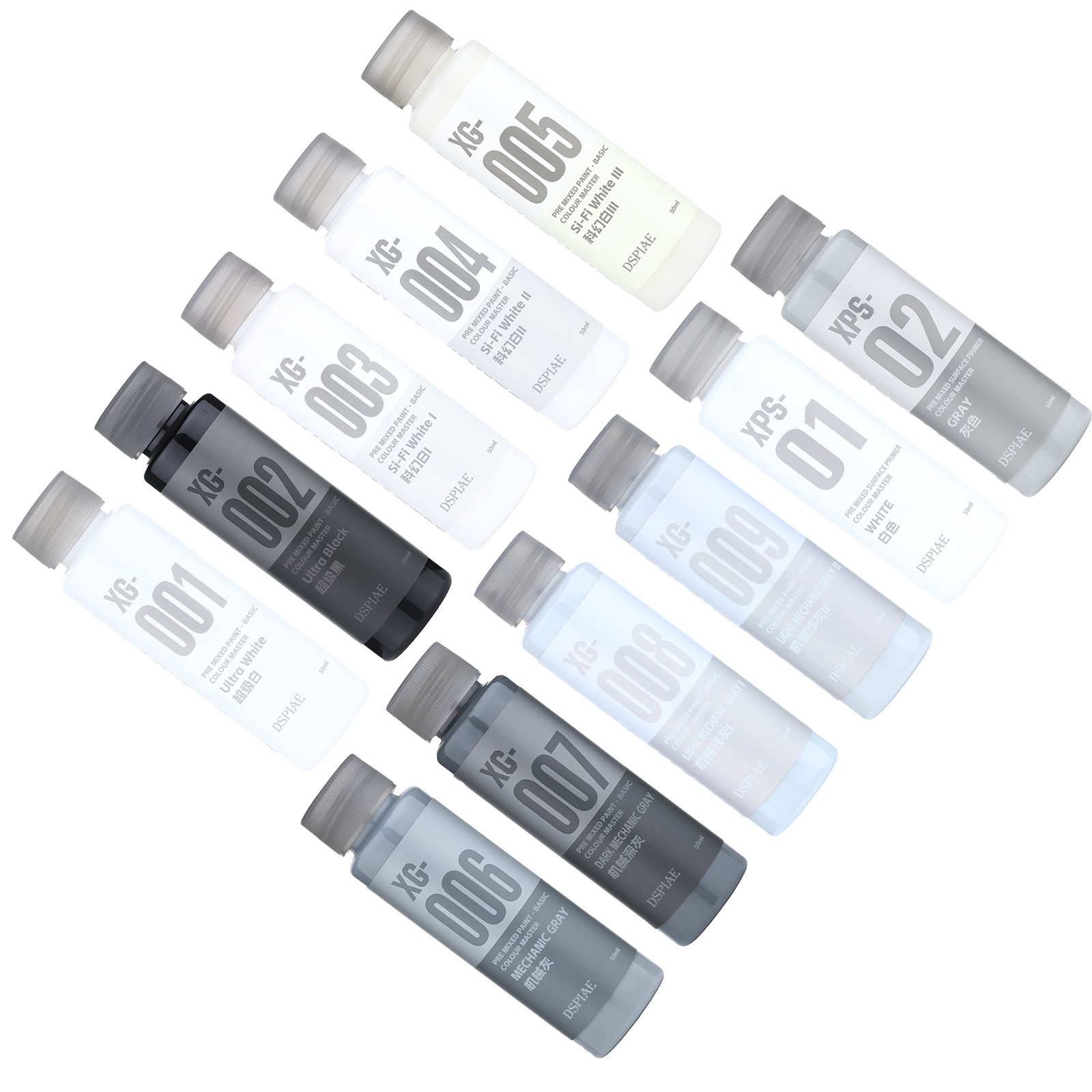 DSPIAE XG Series Water-based Pre-mixed Paint 50ML – Basic Color Masteruc