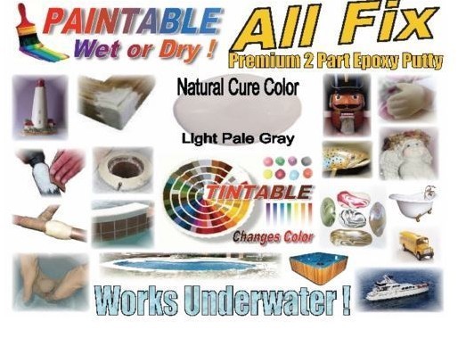 MOLD-ABLE EPOXY PUTTY – CURES ROCK HARD SHAPES COLOR BLEND FILLS SEALS 1001 USES