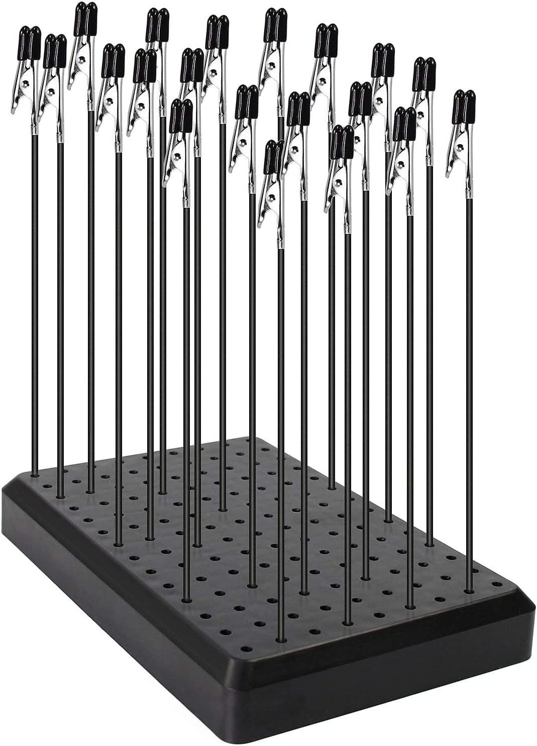 Model Painting Alligator Clip Sticks 20PCS With Stand Base 1PCS For Airbrush NEW