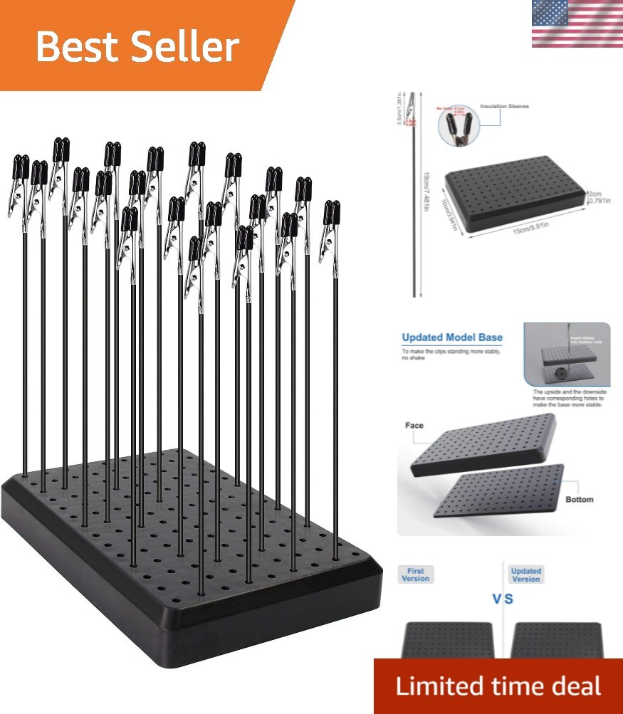 GJJC09B 1PC Painting Stand Base and 20PCS Alligator Clip Stick Set Modeling T…