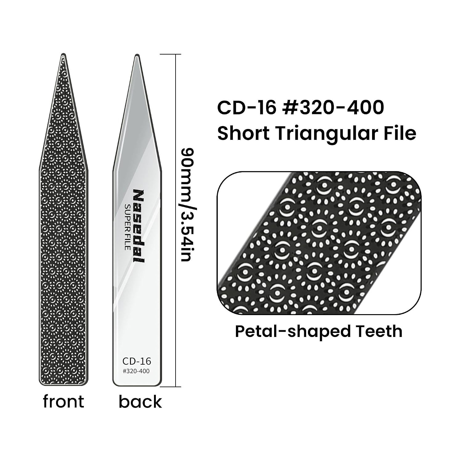3Pcs Hobby Model Glass File Kit for Gunpla & Scale Models, #320-400 / #10000 Gri