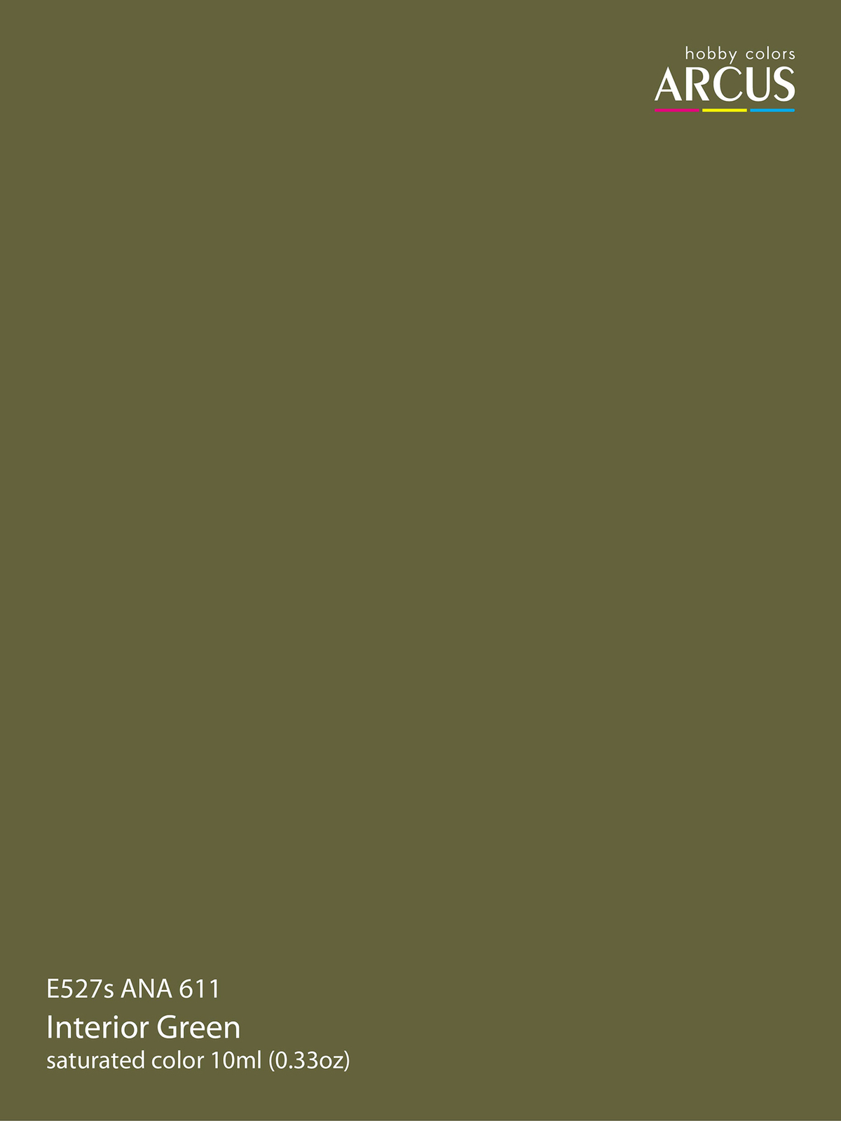 Arcus 527 Enamel paint USAF ANA 611 Interior Green Saturated color 10ml