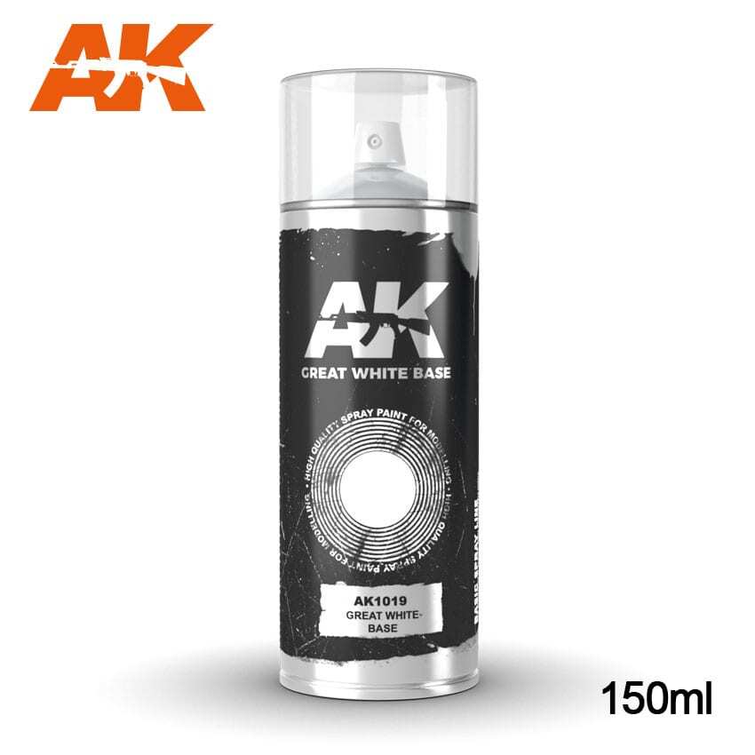 AK Interactive Great White Base – Spray 150ml