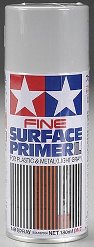 TAMIYA – 87064 Fine Surface Primer Light Light Gray 180 ml Spray Paint