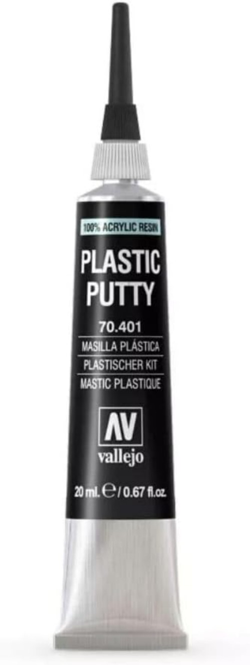 Plastic Putty 20 ml 0.67 fl.oz. | White, Opaque, Consistent Finish