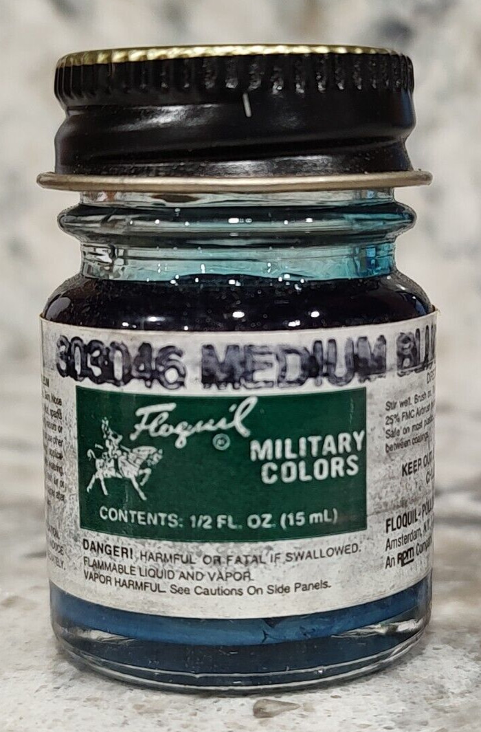 FLOQUIL ENAMEL MODEL HOBBY PAINT – MILITARY COLORS .5 oz OUNCE – MEDIUM BLUE
