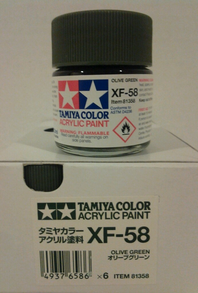 Tamiya acrylic paint XF-58 Olive green 23ml