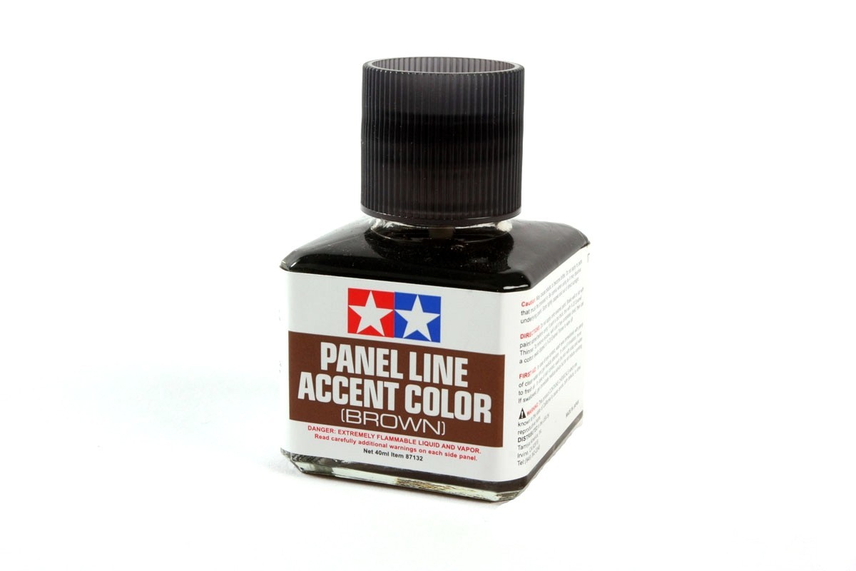 Tamiya Panel Line Accent Color (Brown) (40ml) Model Kit Paint Liner