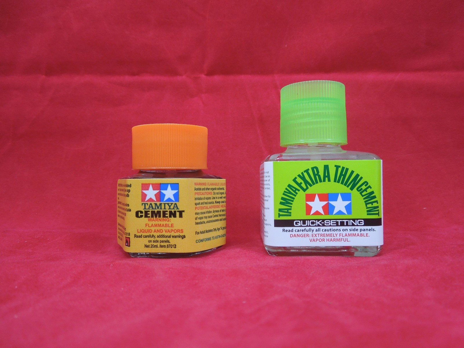 TAMIYA 87182 Extra Thin QUICK SETTING CEMENT 40 ml + 87012 PLASTIC CEMENT 20ml