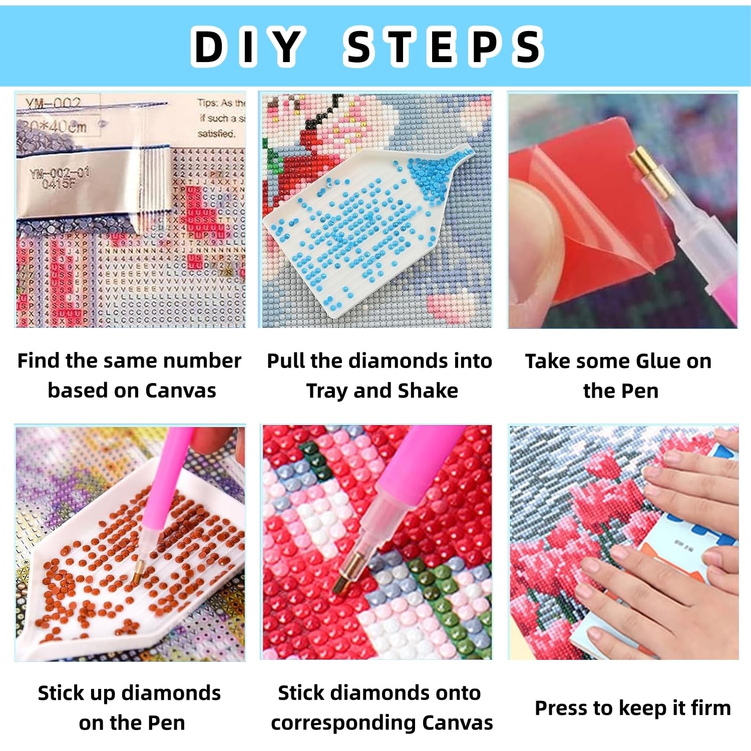 Diamond Painting Kits for Adults, Colorful Forest Waterfall 5D Diamond Art Paint