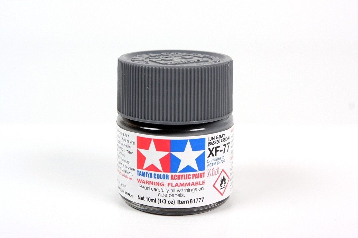 Tamiya 81777 XF-77 IJN Gray (Sasebo Arsenal) Mini Paint 10ml Small Bottle – US