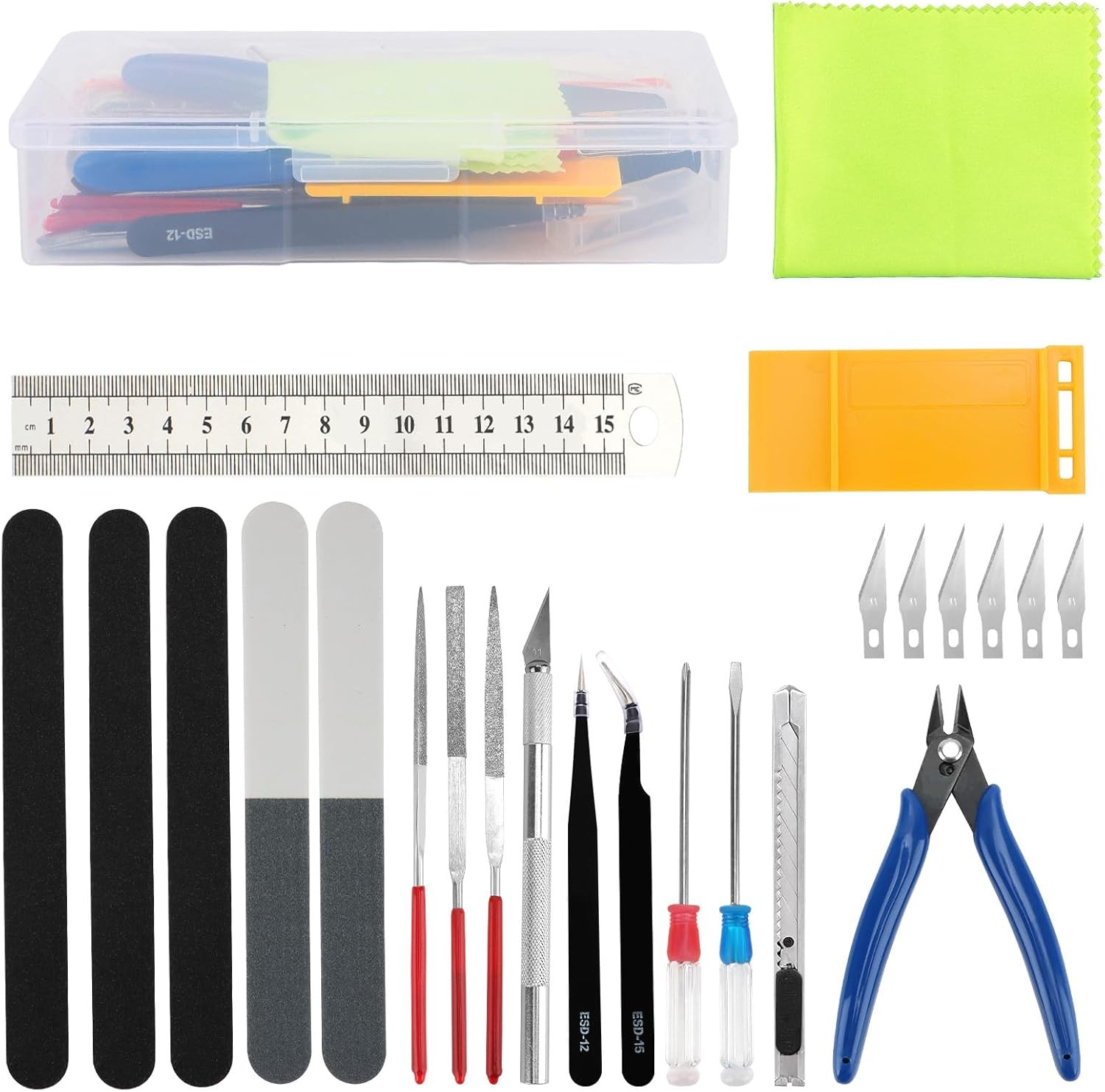 24pcs Basic Modeler Tool Set, Craft Car Model Assembling Building Kit for Gundam