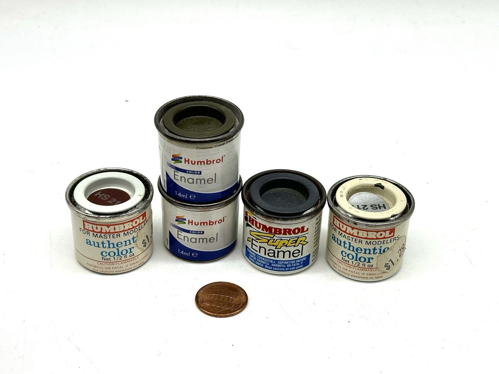 Humbrol Enamel Paints Mixed Lot 1/2 Oz Matt , Gray Etc