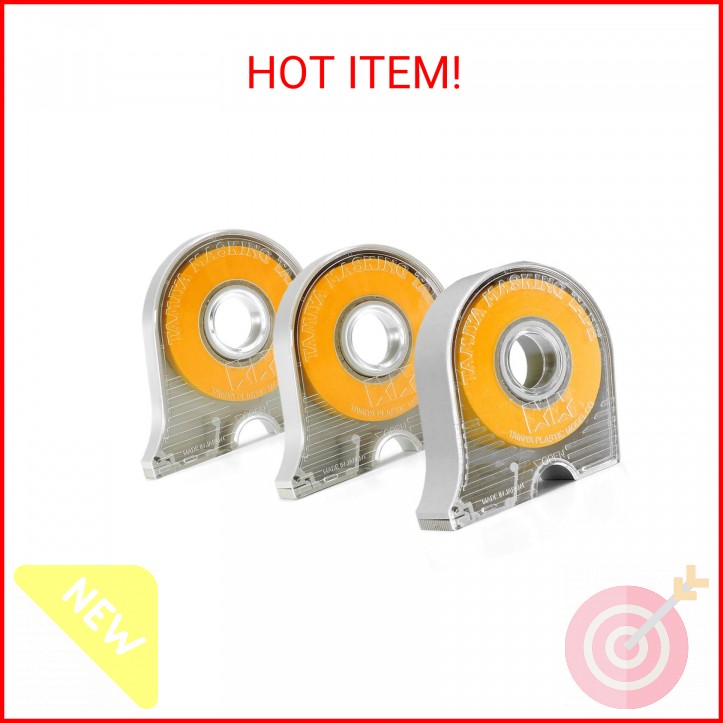 Tamiya Masking Tape with Dispensers, 6 mm & 10 mm & 18 mm, Set of 3, from Japan