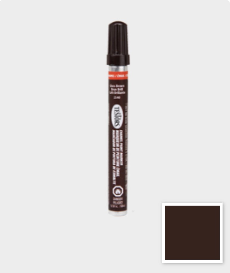 Testors 2540 Enamel Marker Gloss Brown 1/3 fl oz DISC**