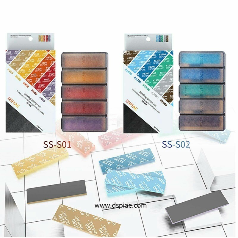 DSPIAE Sanding Sponge Set for Gundam GK Military Model Sandpaper Making Tool USA