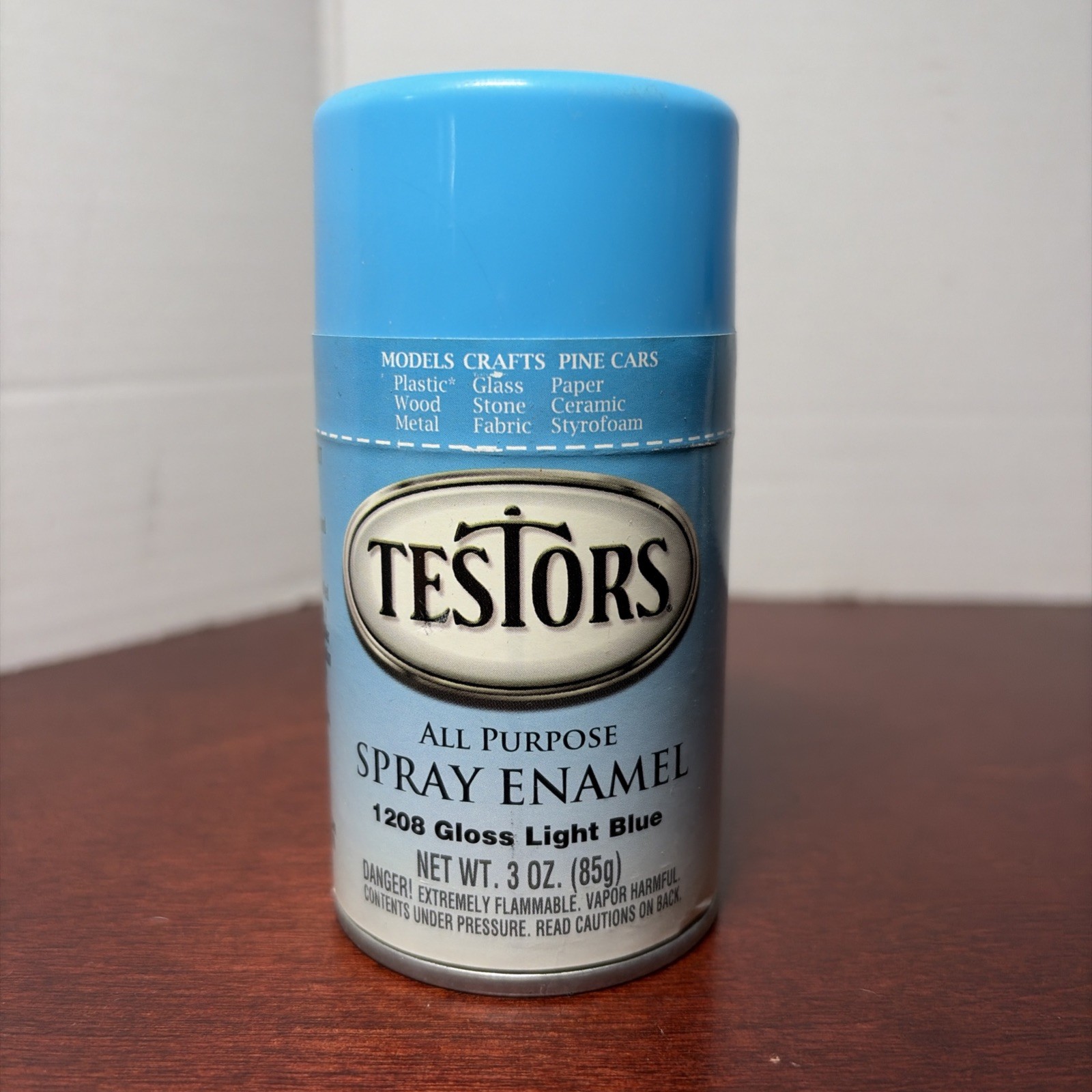 Testors All Purpose Spray Enamel 3oz/85g Gloss Light Blue NEW