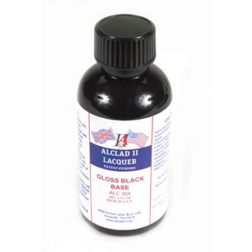 Alclad II Black Base Lacquer Paint 1 oz ALC304