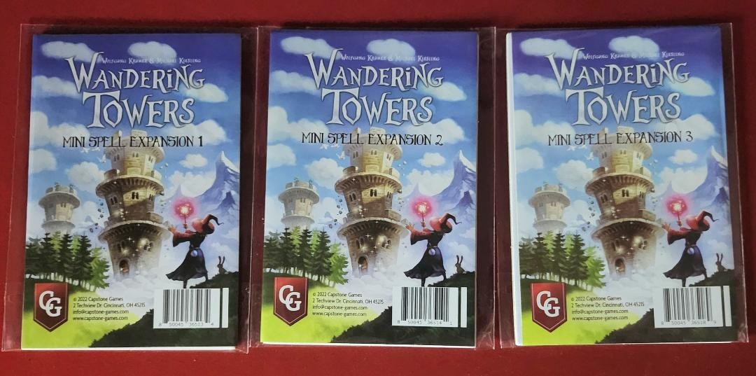 Wandering Towers Board Game By Capstone Games Promo’s 1, 2, & 3 NEW in Shrink