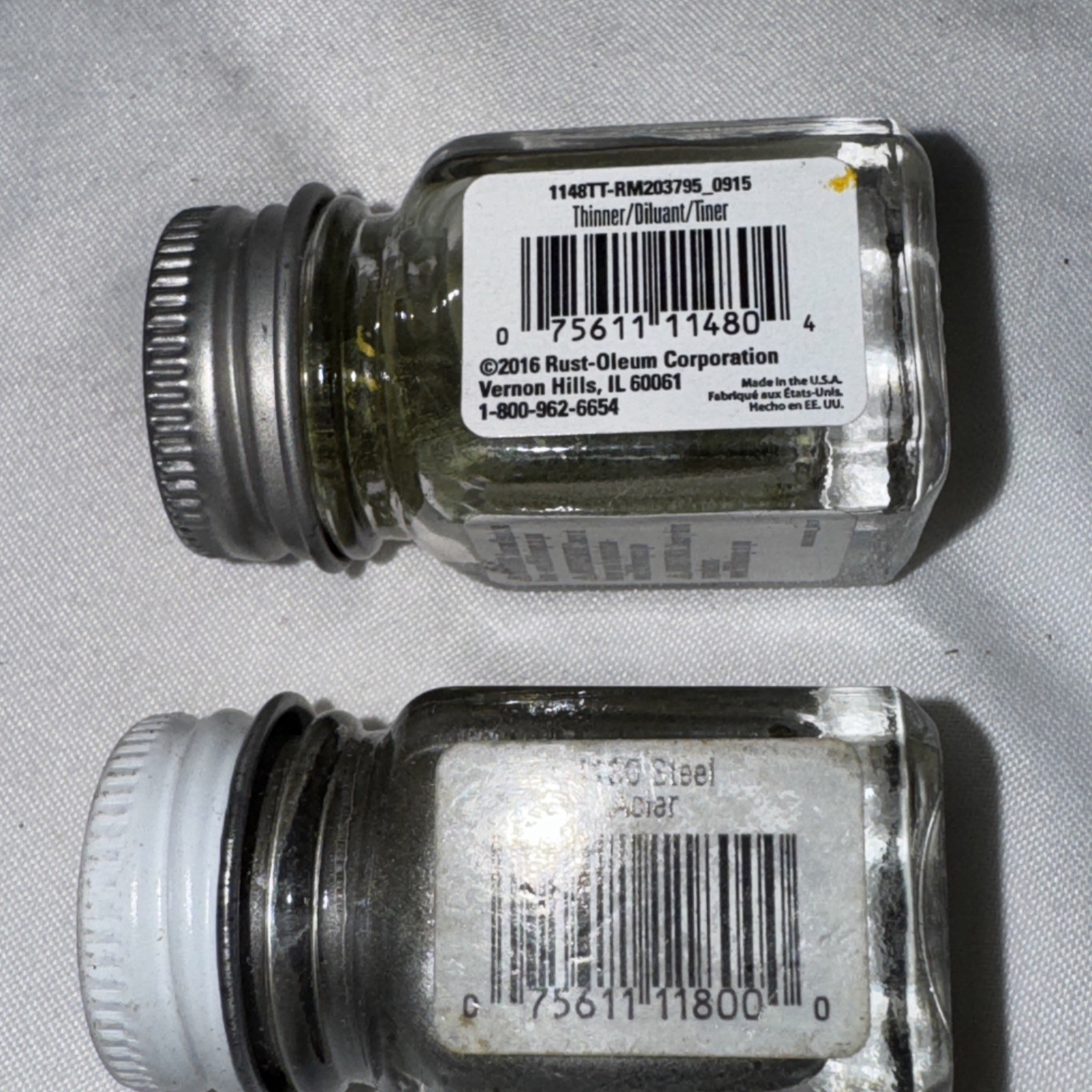 TESTORS Enamel Paint Set AUTO DETAIL 8 Colors 9120 MODEL + 25 Used & 7 Brushes
